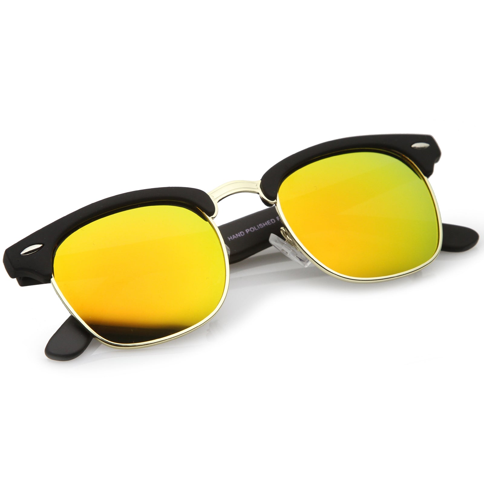 Rubberized Black-Gold / Orange Mirror