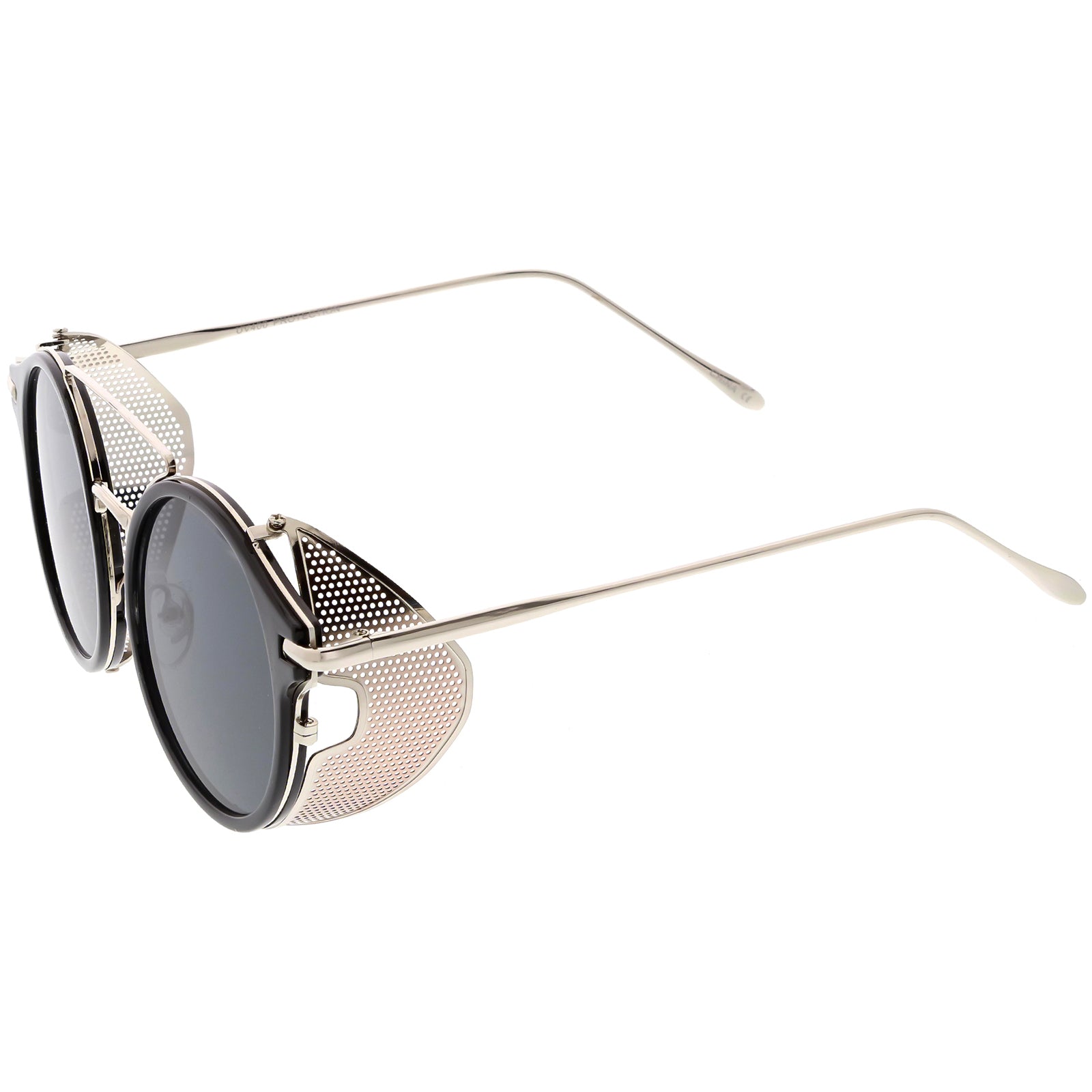 Shop LA WOMAN white/black vintage shield sunglasses for women