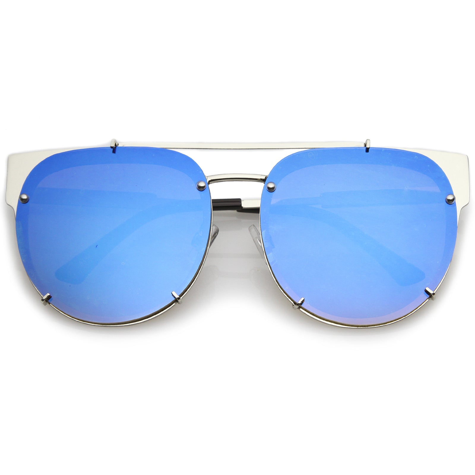 Silver / Blue Mirror