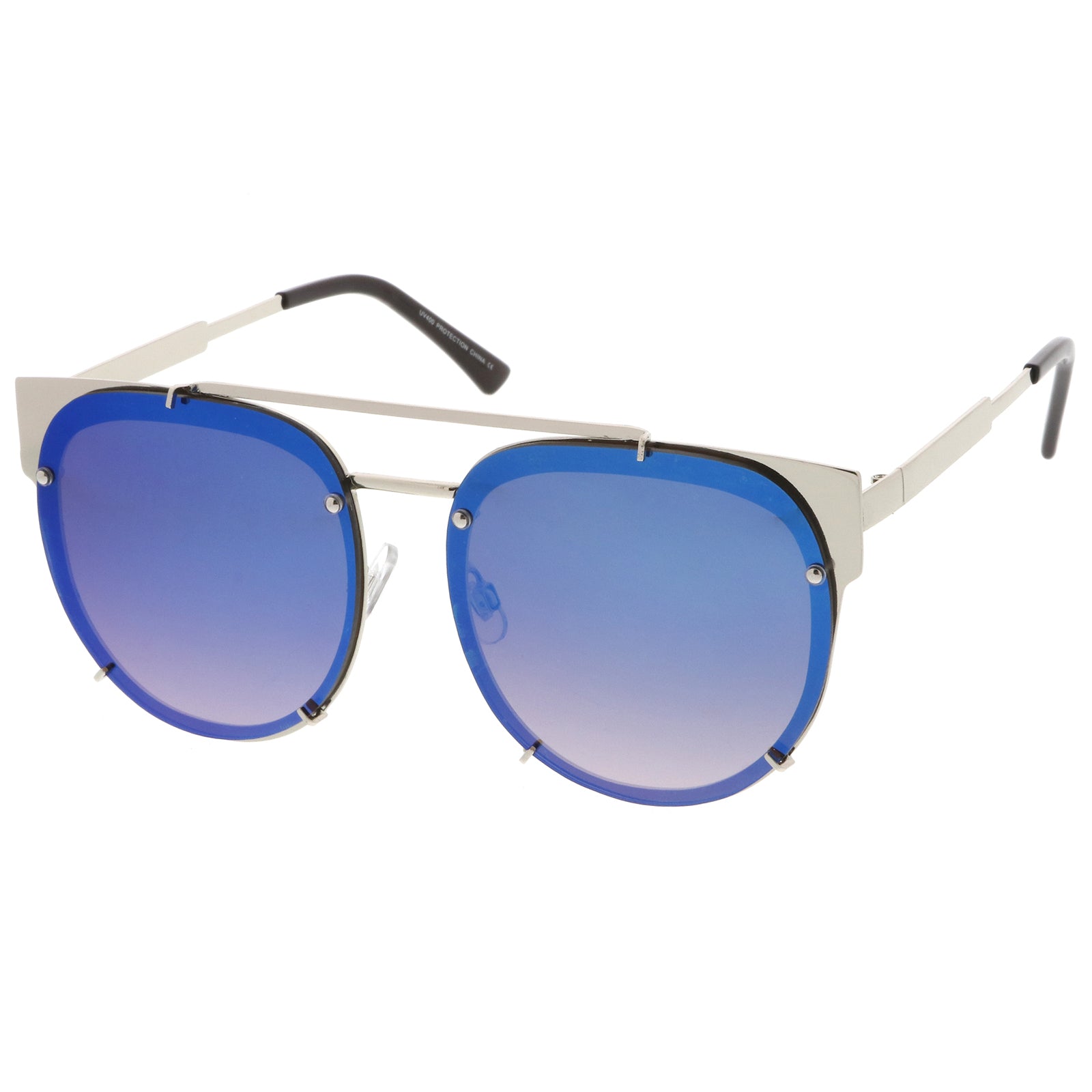 Silver / Blue Mirror