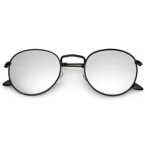 Limited Edition Red Mirror Flip Up Lens Round Circle Django Sunglasses Sunglassla 