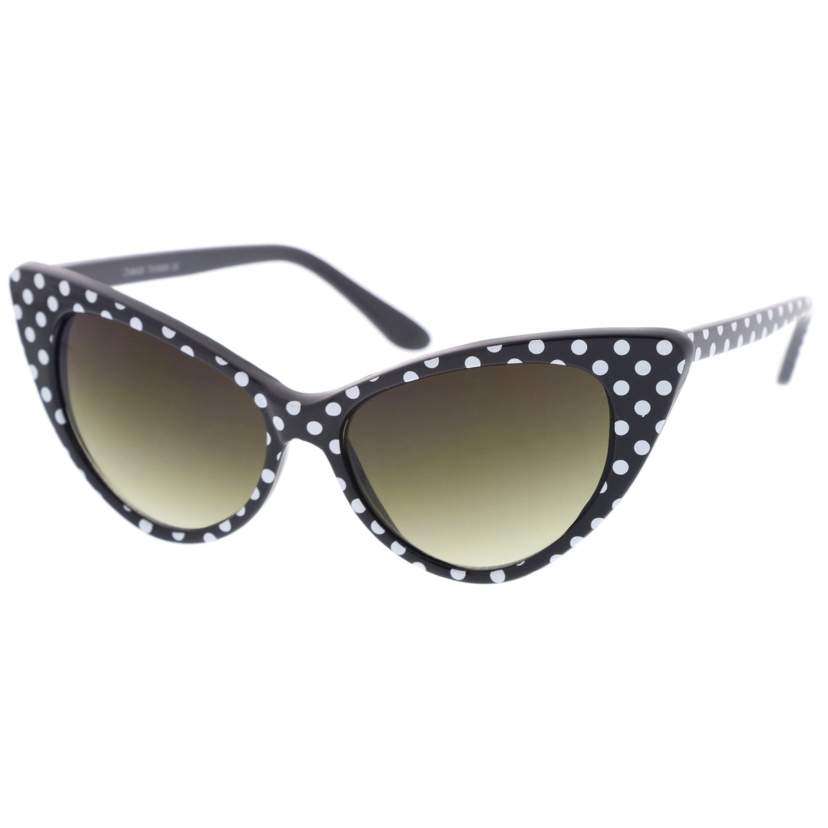 Womens Retro Polka Dot Oversize Cat Eye Sunglasses 50mm Sunglassla 