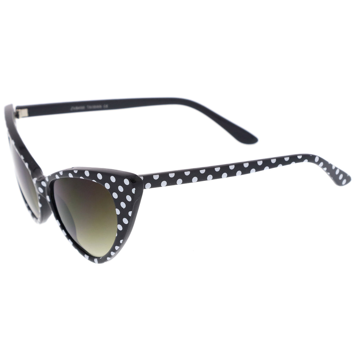 Womens Retro Polka Dot Oversize Cat Eye Sunglasses 50mm Sunglass La