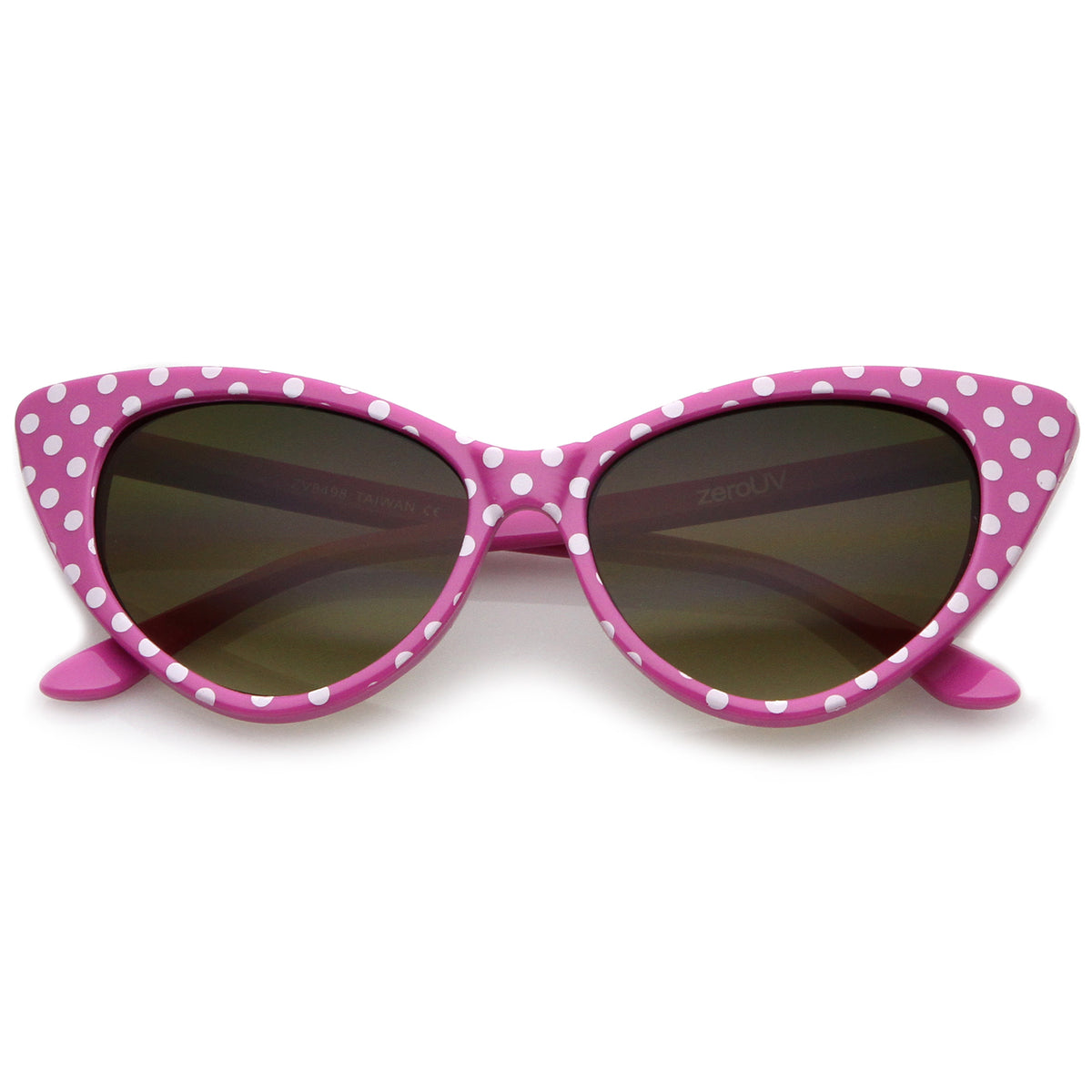 Womens Retro Polka Dot Oversize Cat Eye Sunglasses 50mm Sunglass La