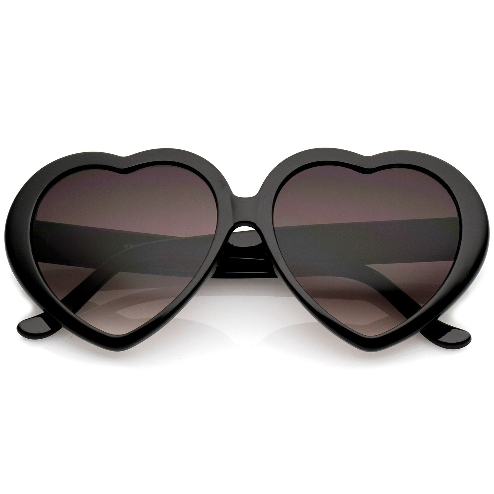 Women's Oversize Gradient Lens Heart Sunglasses 56mm