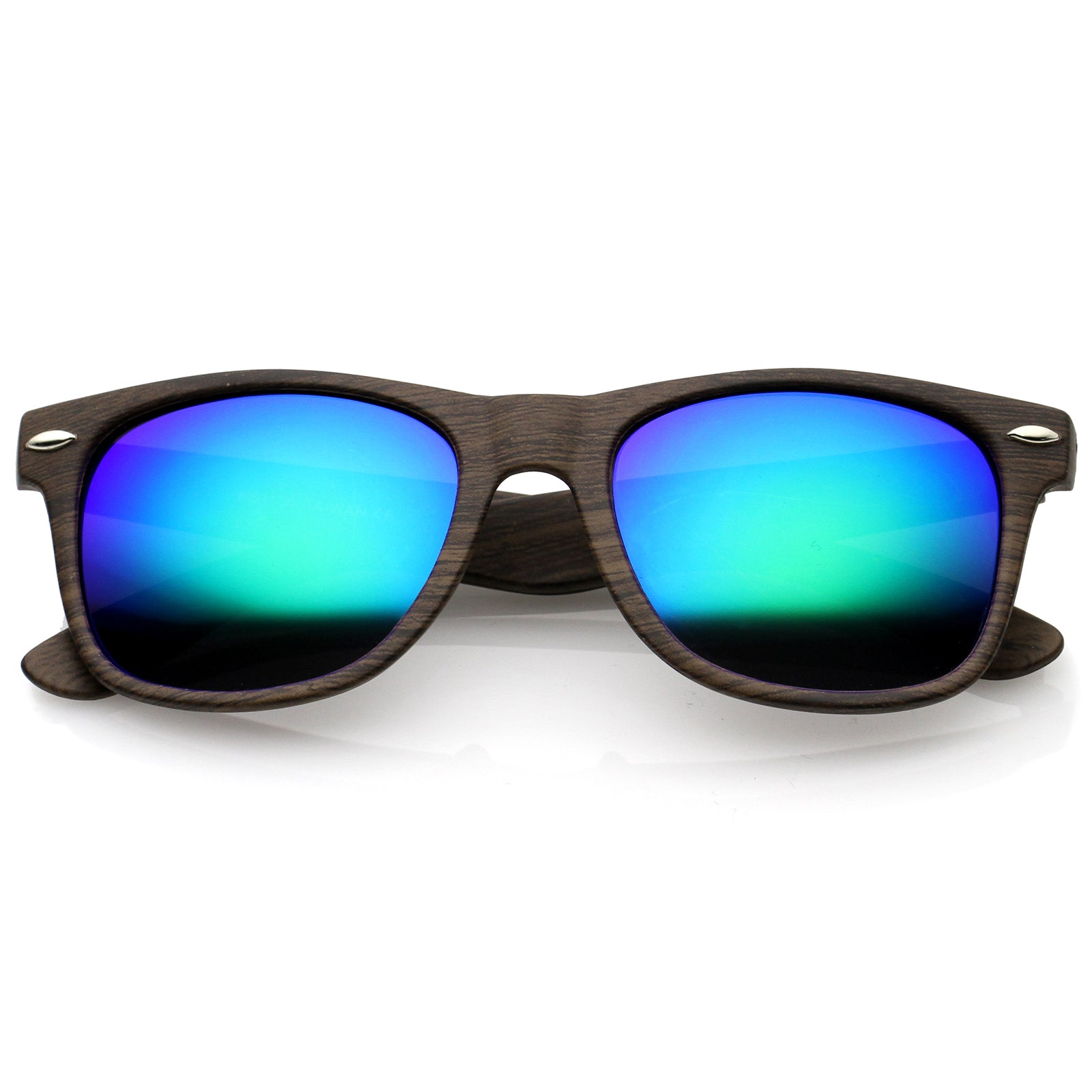 Dark Wood / Green-Blue Mirror