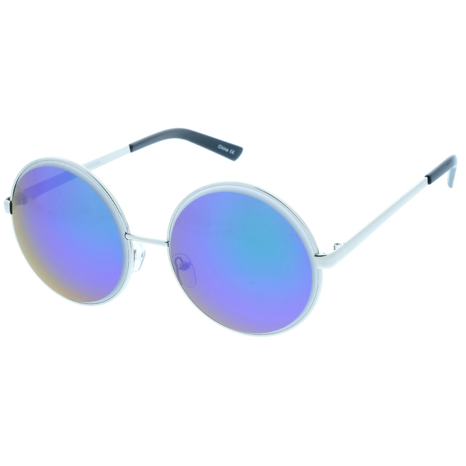Silver / Green-Purple Mirror