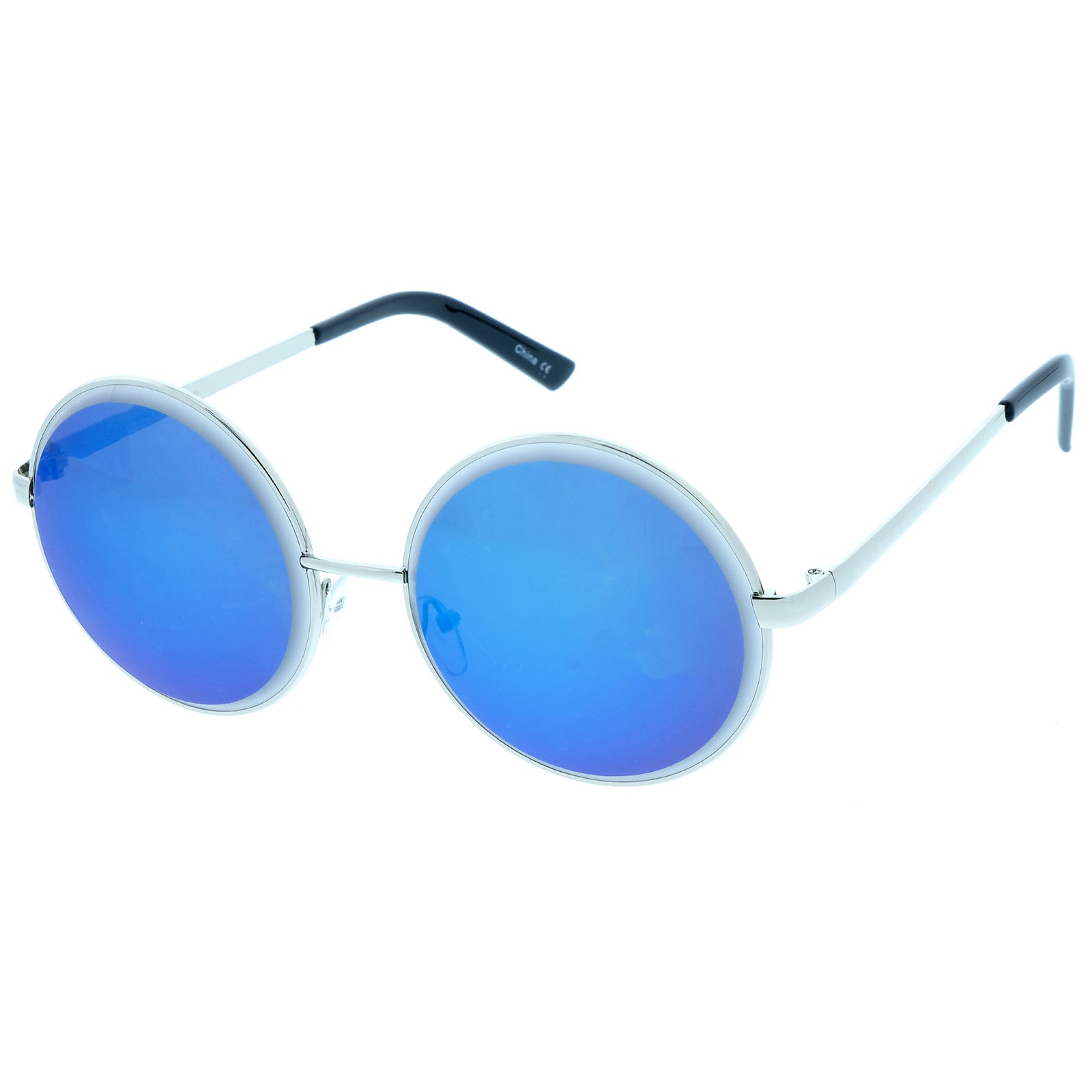 Silver / Blue Mirror