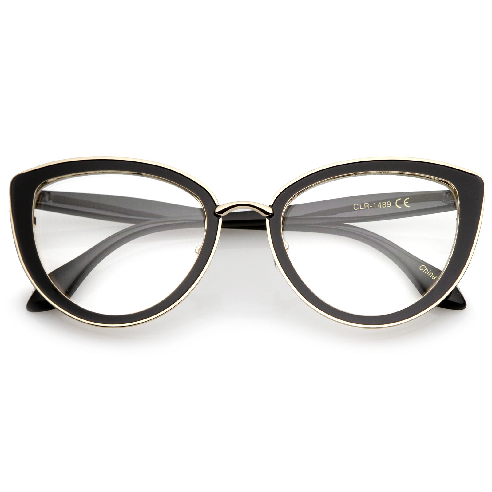 Shiny Black-Gold-Black / Clear