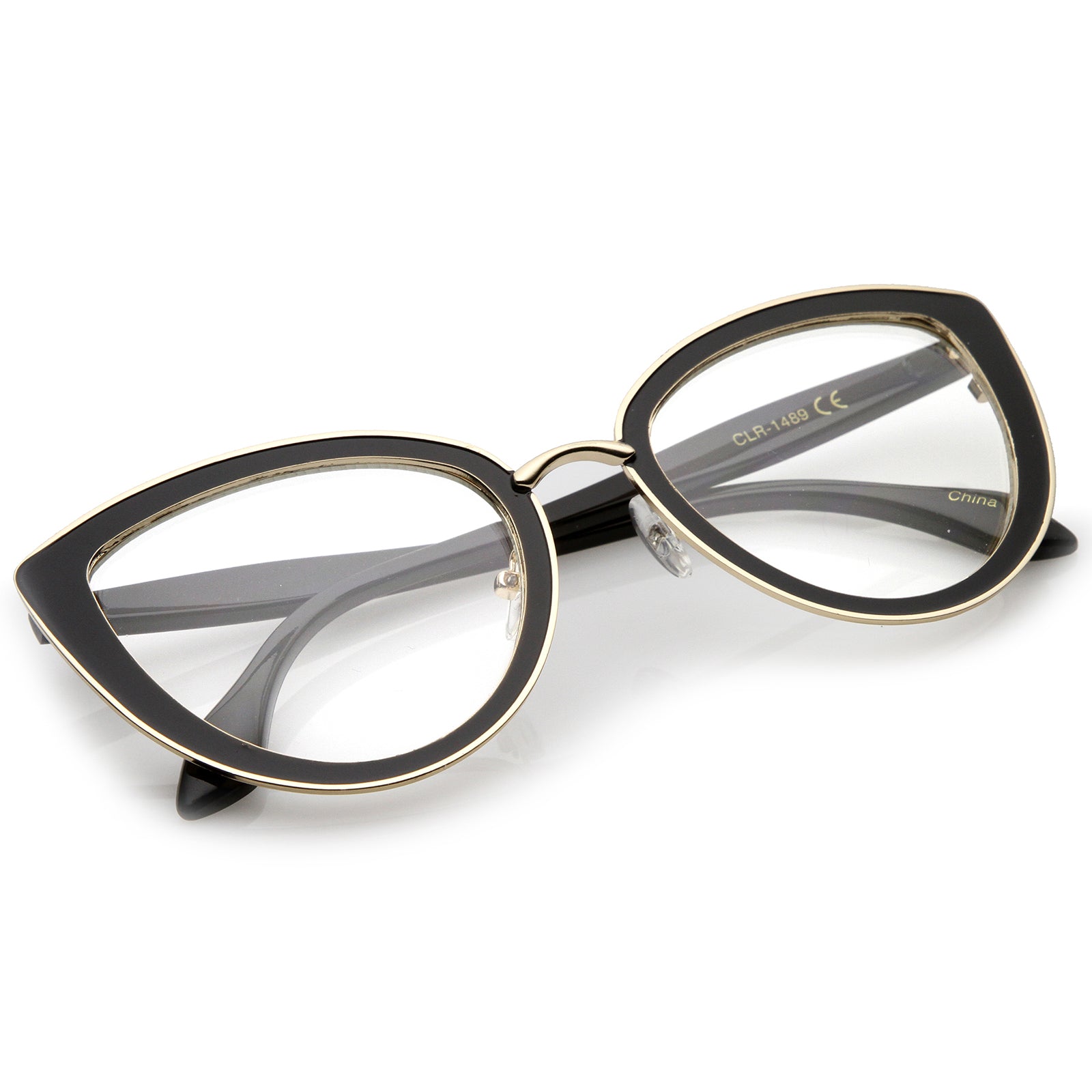 Shiny Black-Gold-Black / Clear