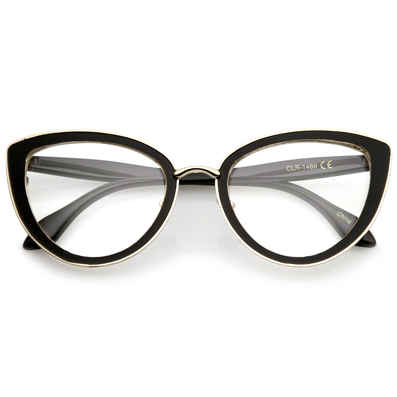 Matte Black-Gold-Black / Clear