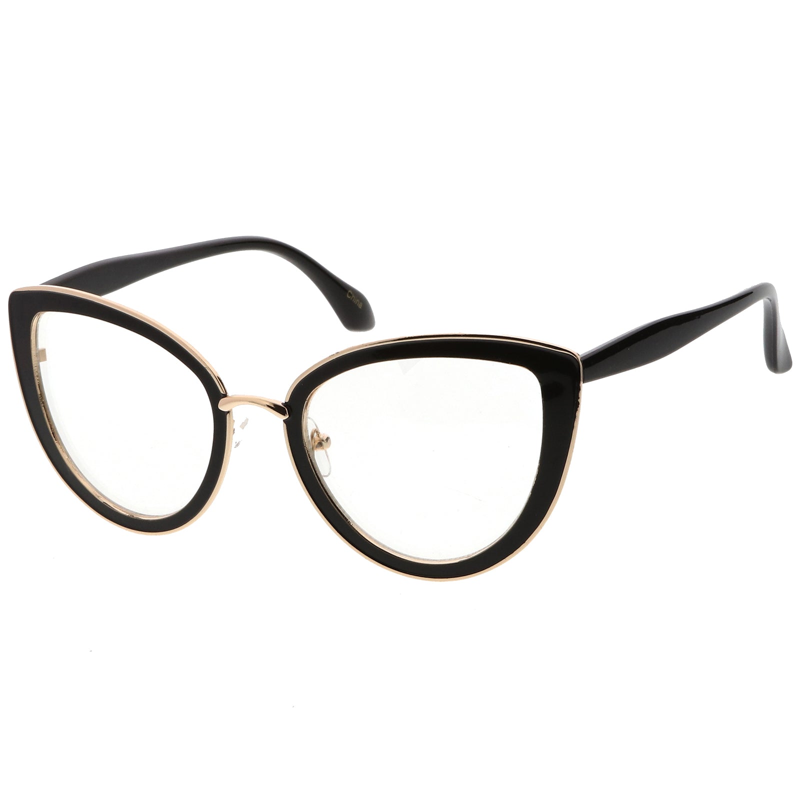 Matte Black-Gold-Black / Clear