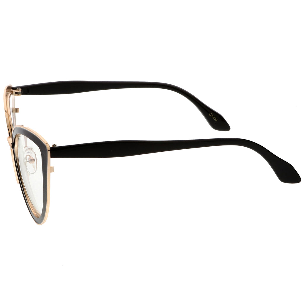 Matte Black-Gold-Black / Clear