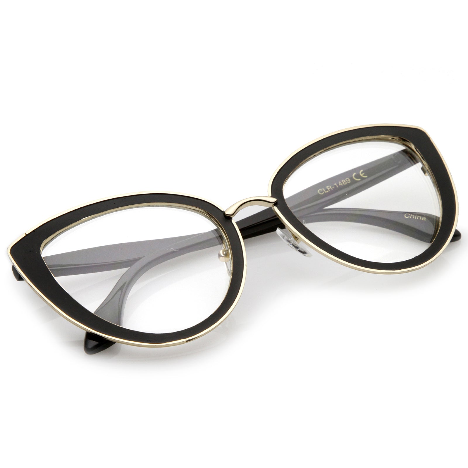 Matte Black-Gold-Black / Clear