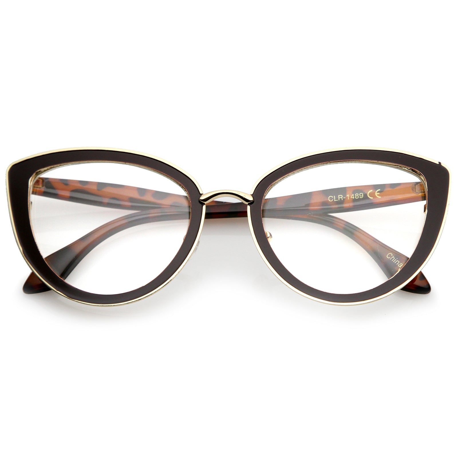 Brown-Gold-Tortoise / Clear