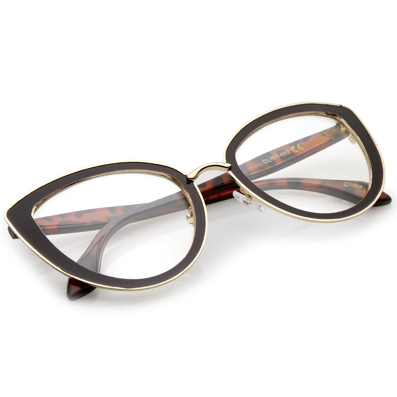 Brown-Gold-Tortoise / Clear