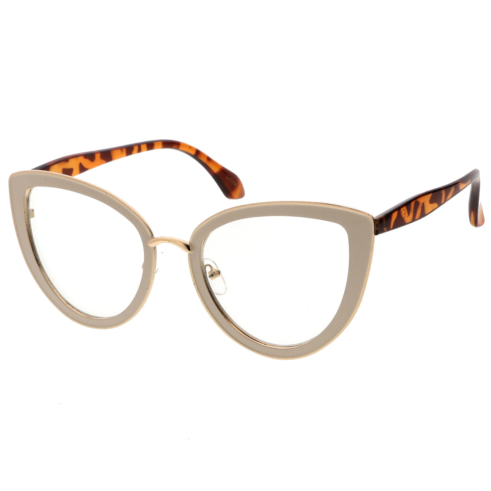 Creme-Gold-Tortoise / Clear