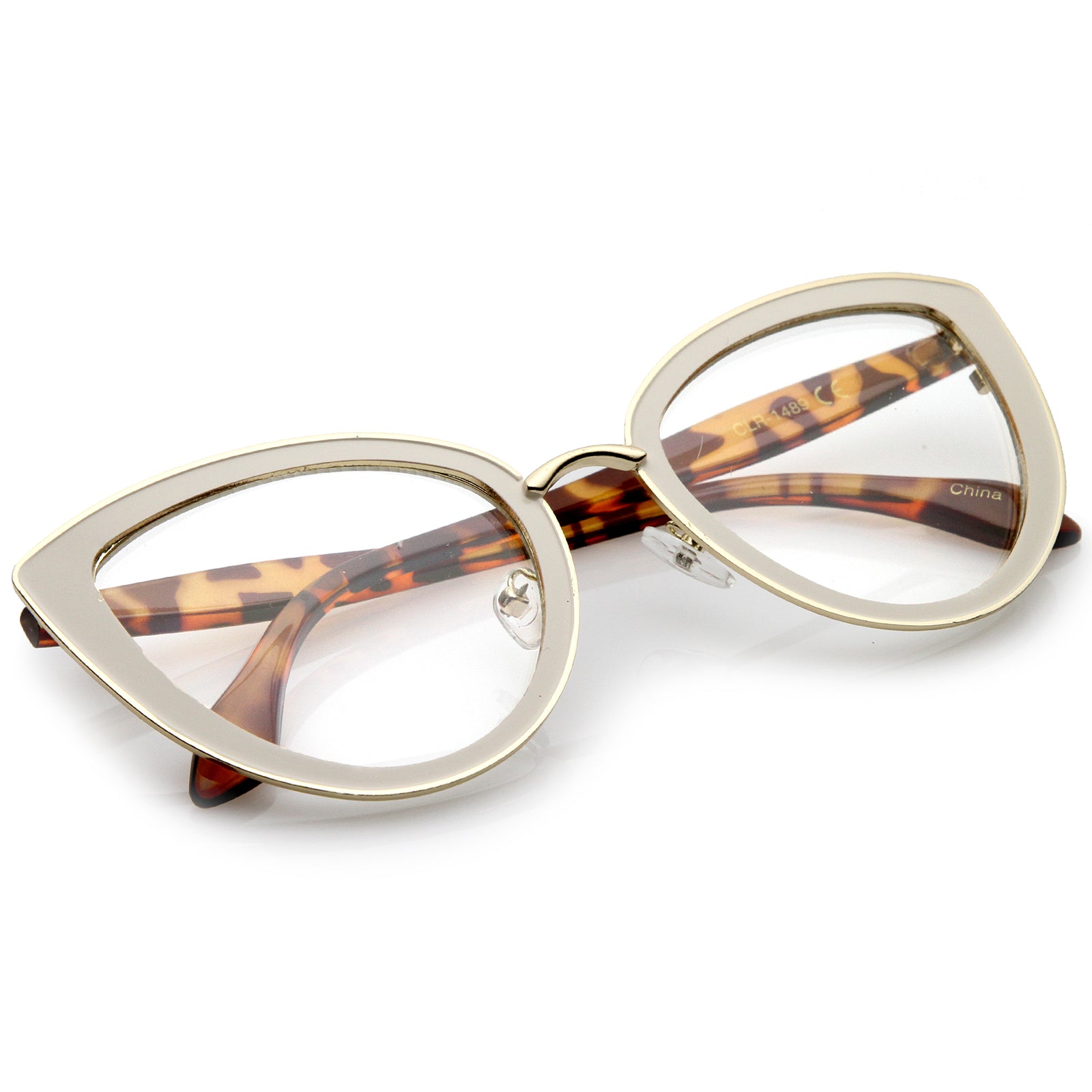 Creme-Gold-Tortoise / Clear