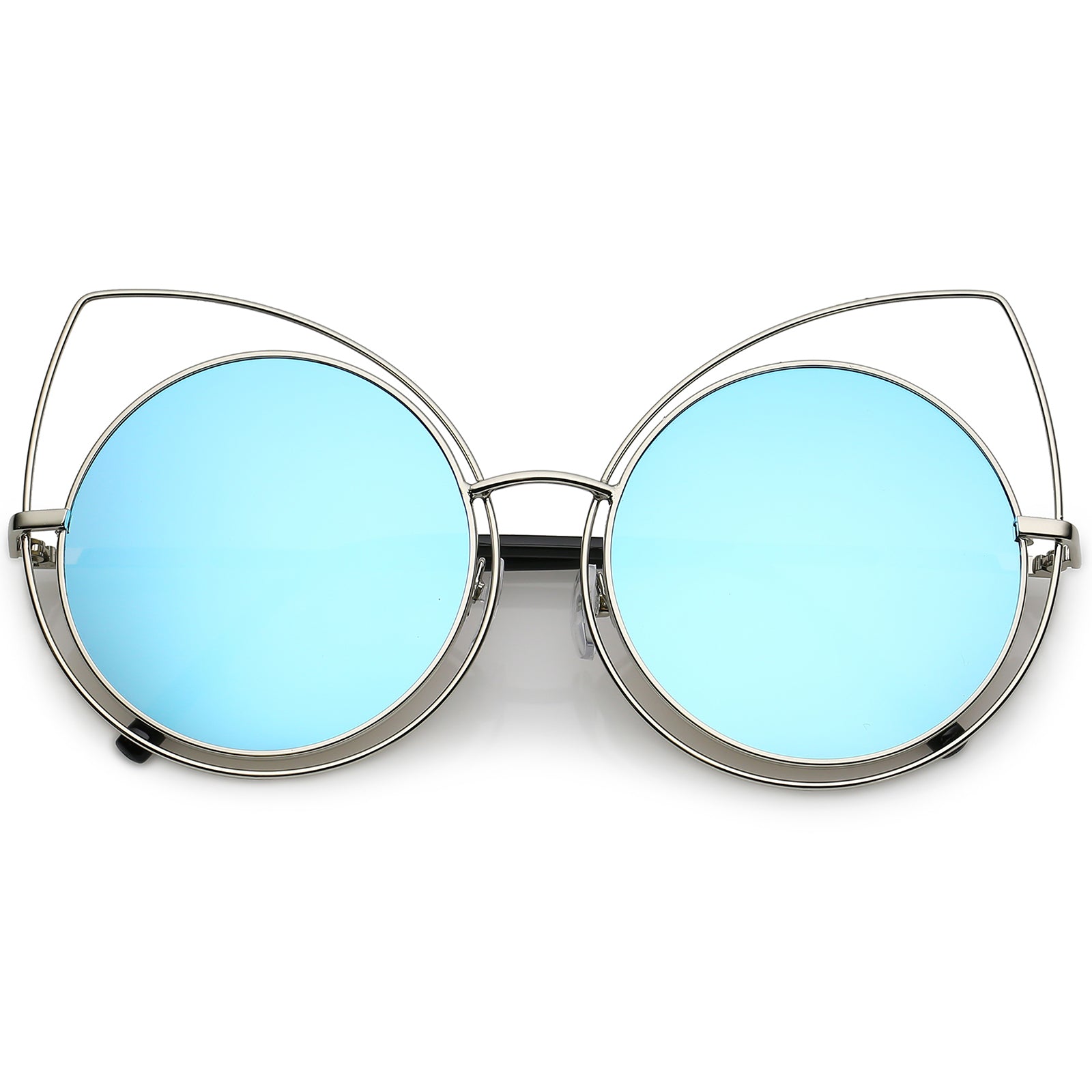 Silver / Blue Mirror