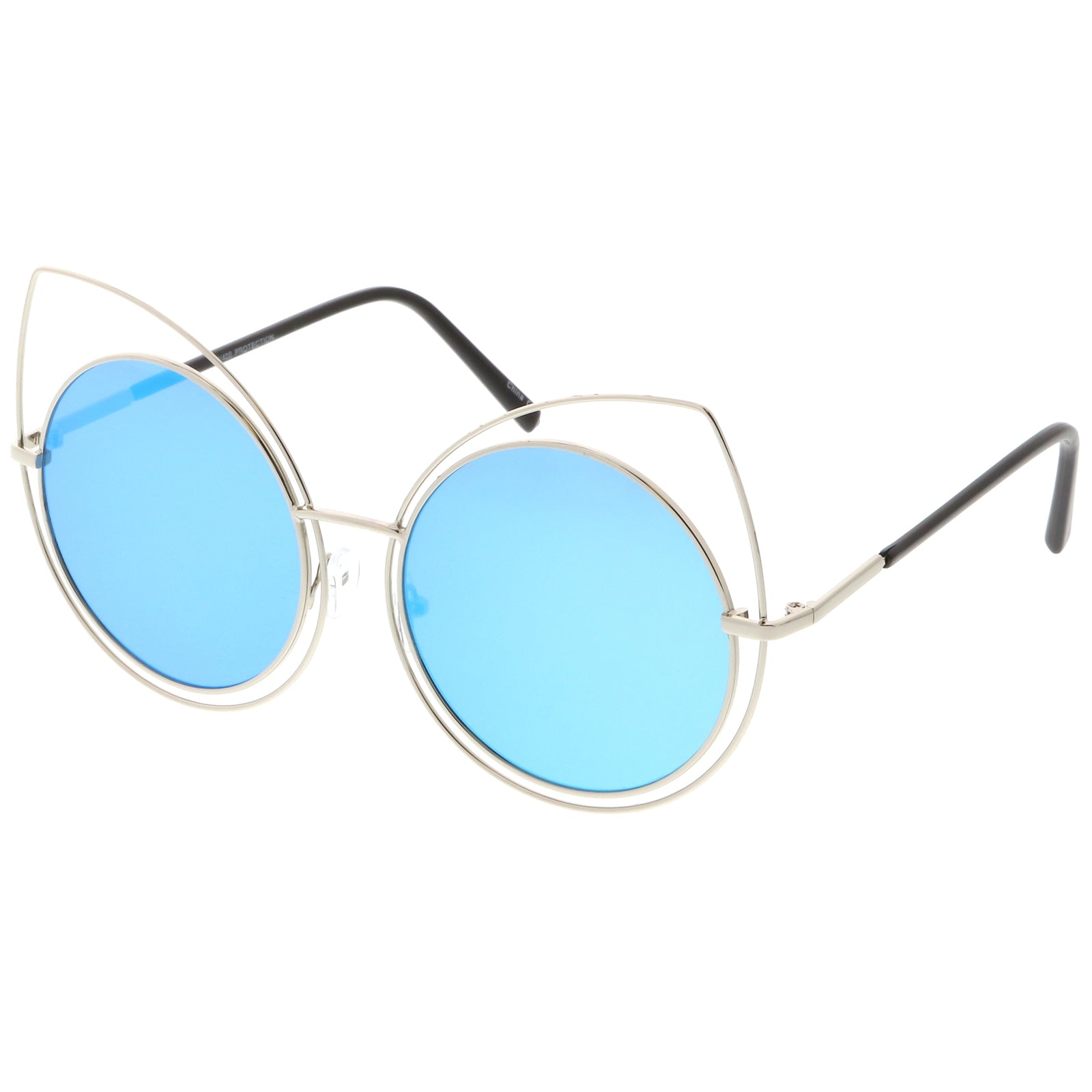 Silver / Blue Mirror