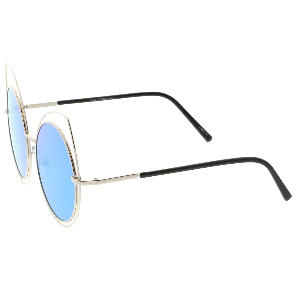Silver / Blue Mirror