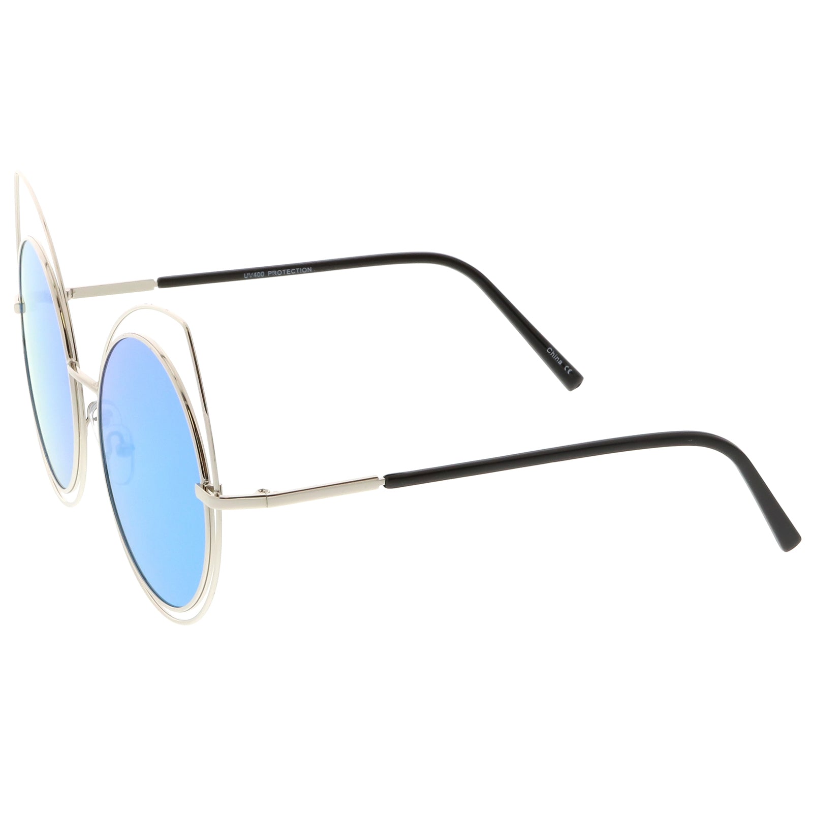 Silver / Blue Mirror