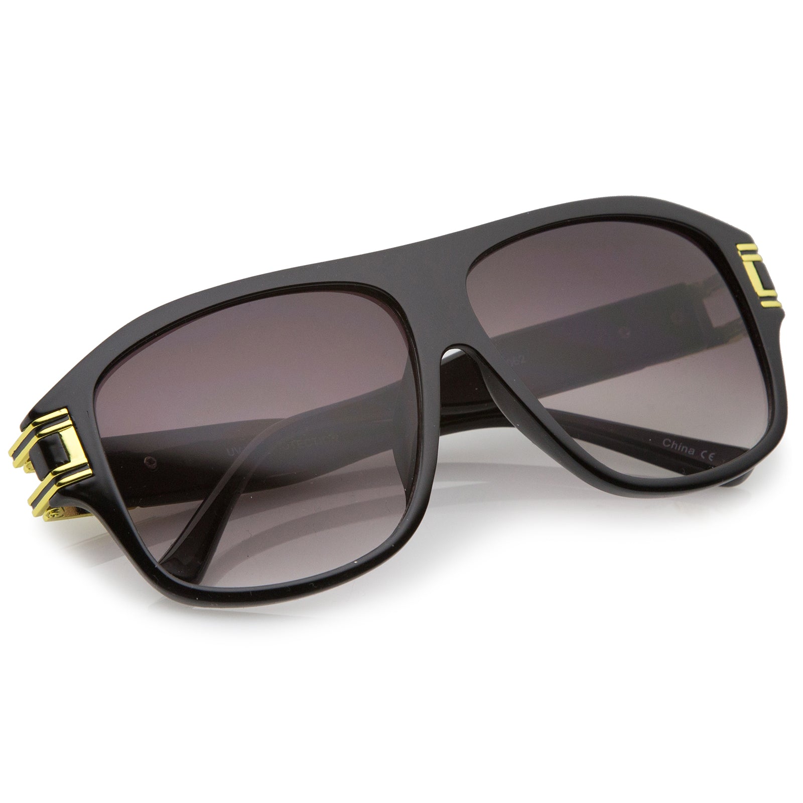 Shiny Black-Gold / Lavender