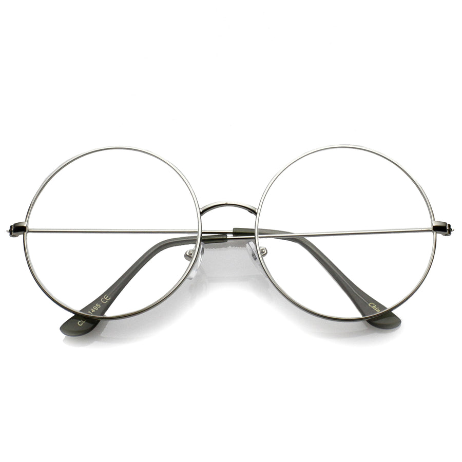 Oversized round clear top glasses