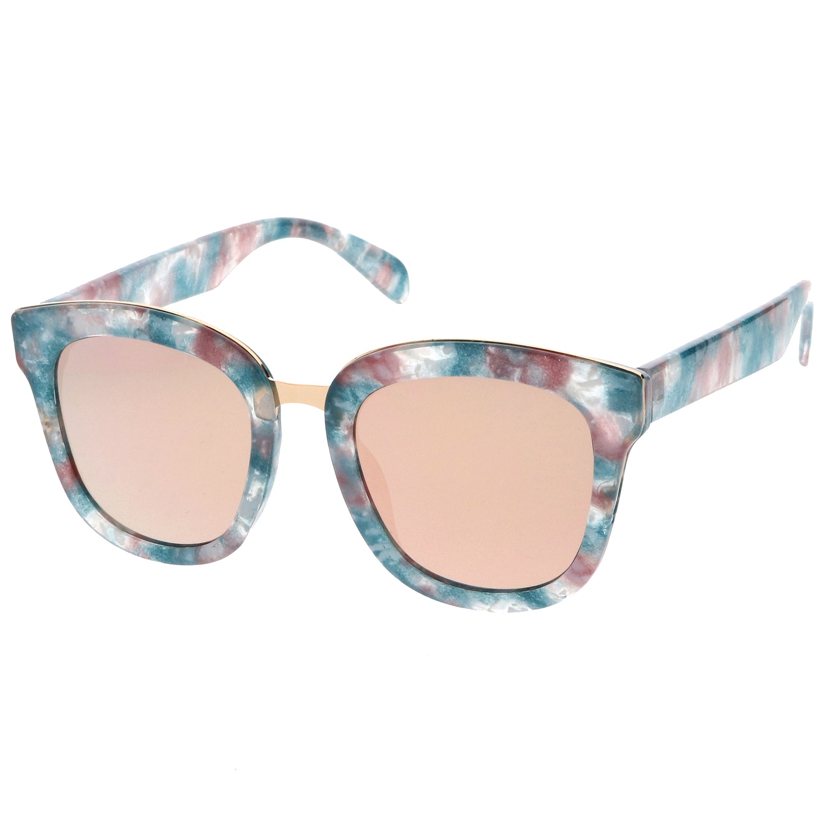 Teal-Pink-Gold / Pink Mirror