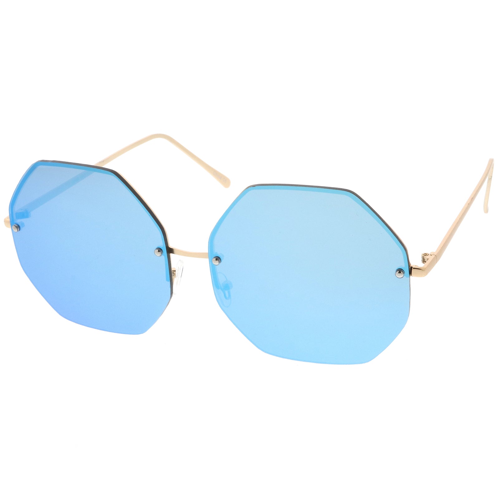 Silver / Blue Mirror