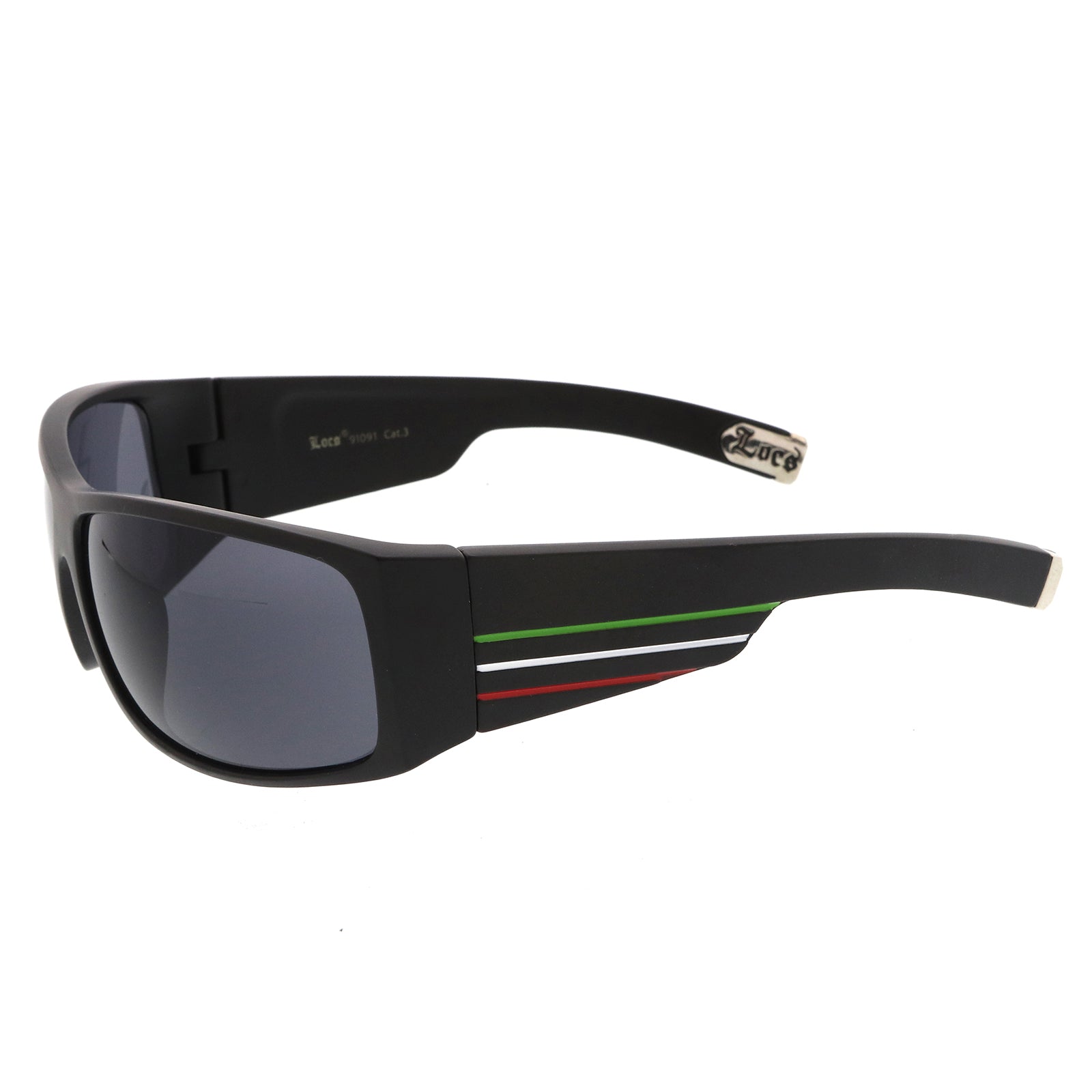 Shiny Black-Green-White-Red / Smoke