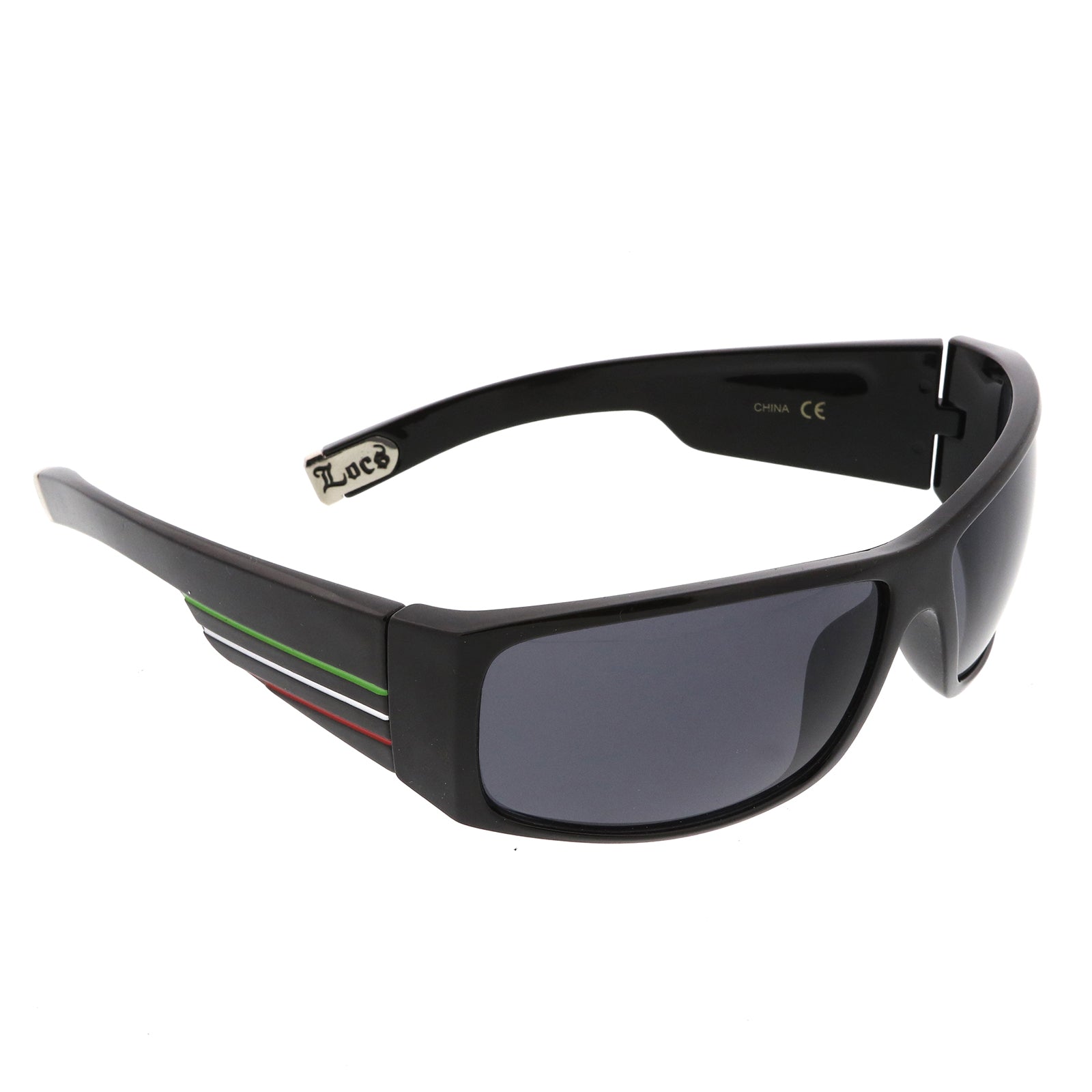 Matte Black-Green-White-Red / Smoke