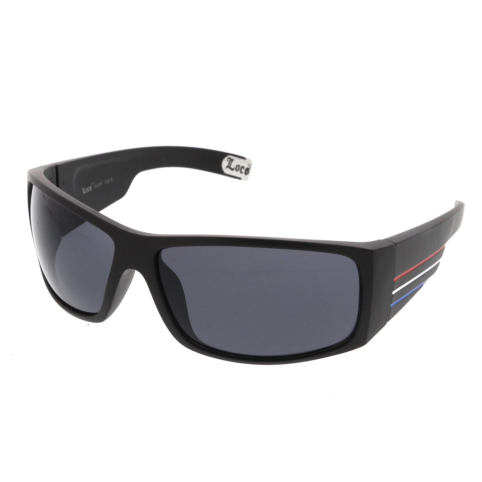 Matte Black-Red-White-Blue / Smoke