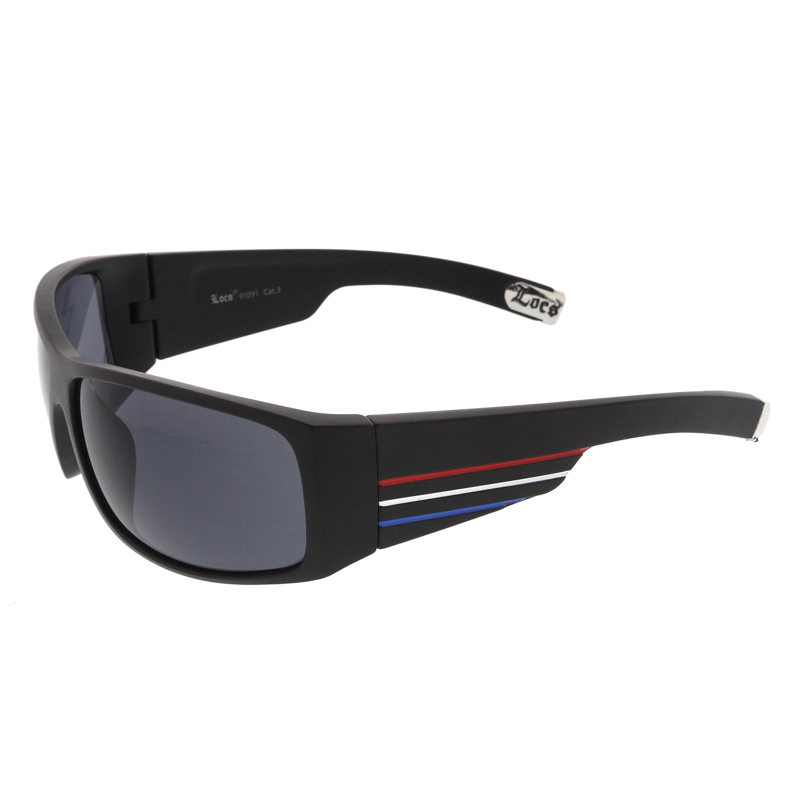 Matte Black-Red-White-Blue / Smoke