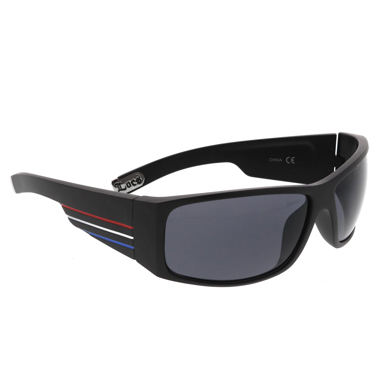 Matte Black-Red-White-Blue / Smoke