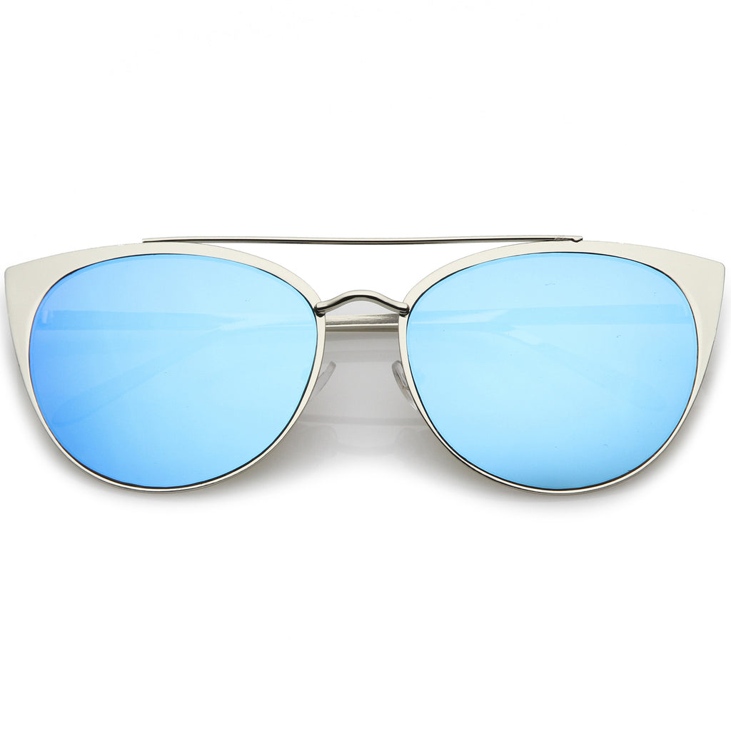 Shiny Silver / Blue Mirror