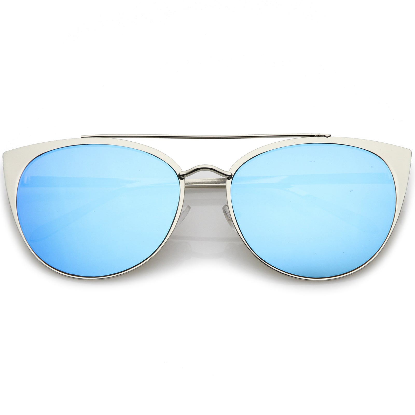 Shiny Silver / Blue Mirror