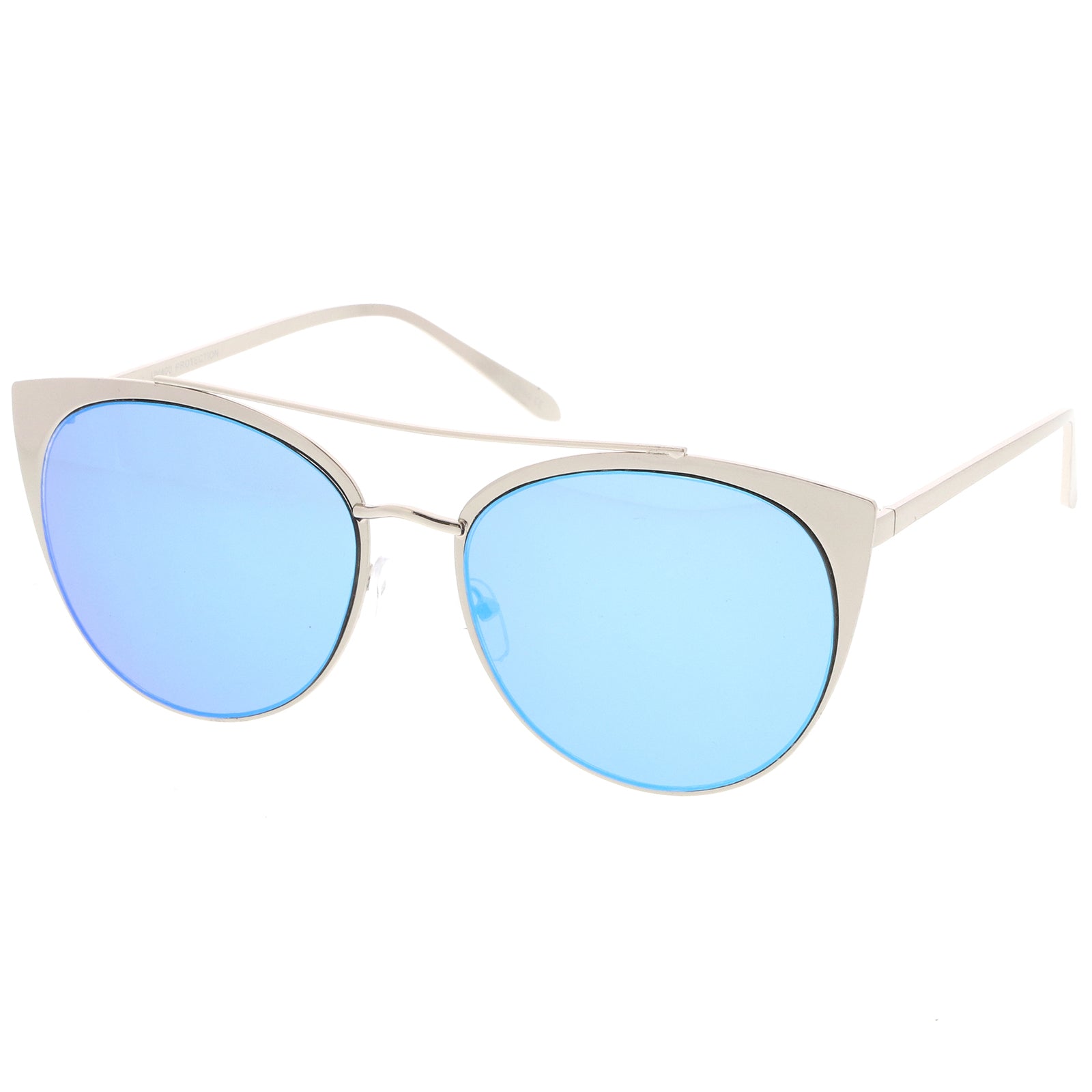 Shiny Silver / Blue Mirror