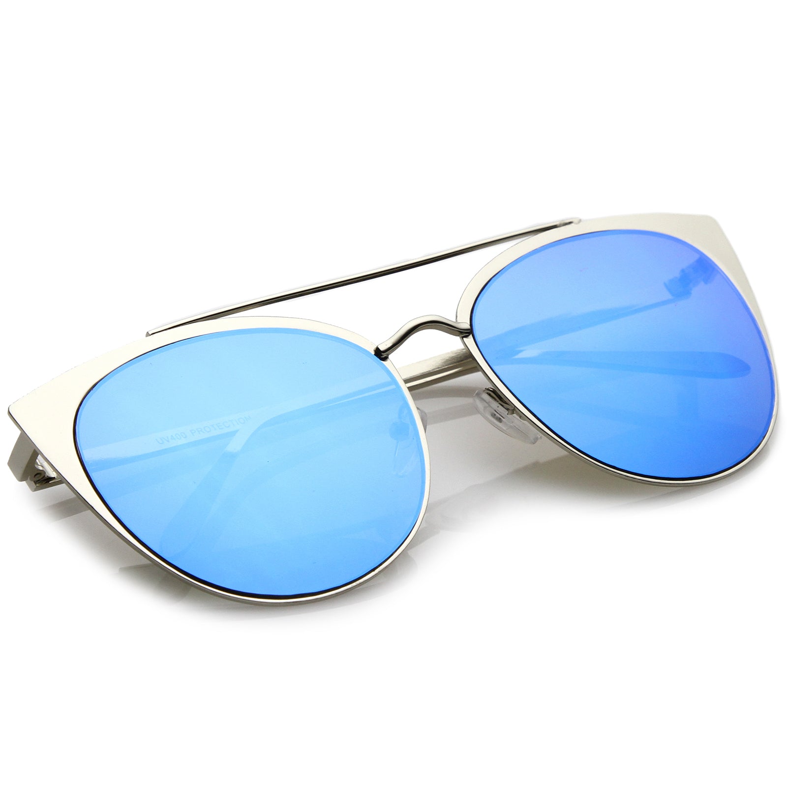 Shiny Silver / Blue Mirror