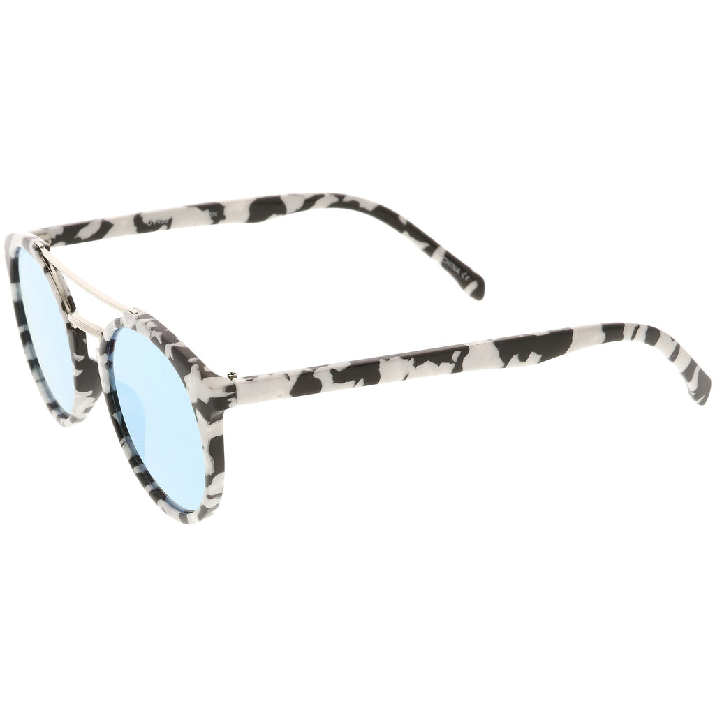 Marble Silver / Blue Mirror