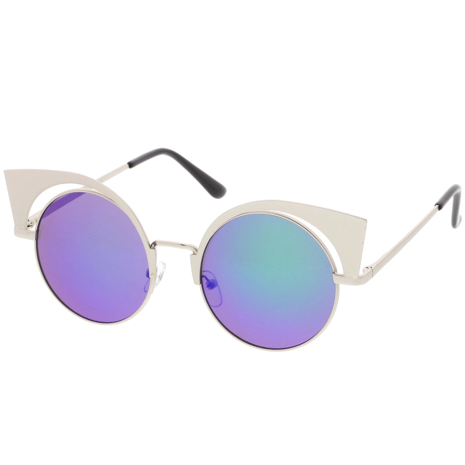 Silver / Green-Blue Mirror