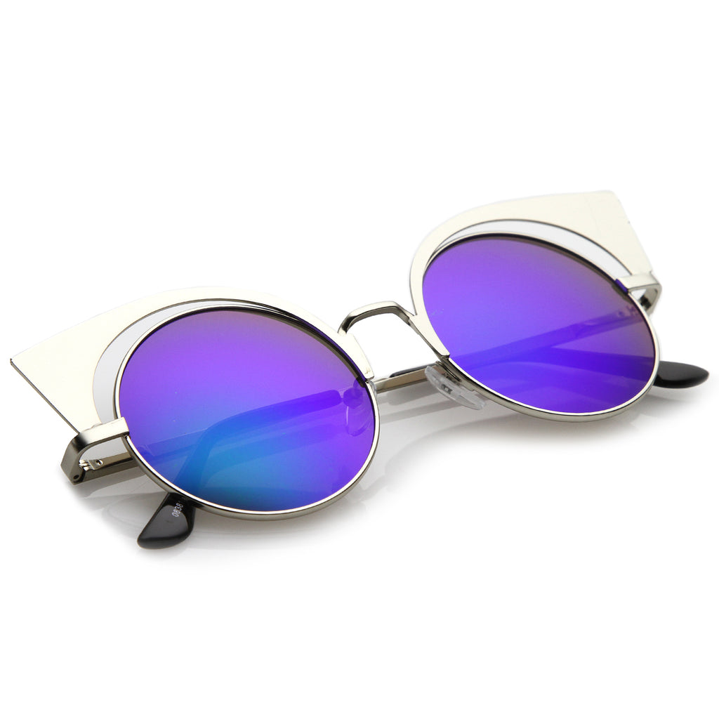 Silver / Green-Blue Mirror