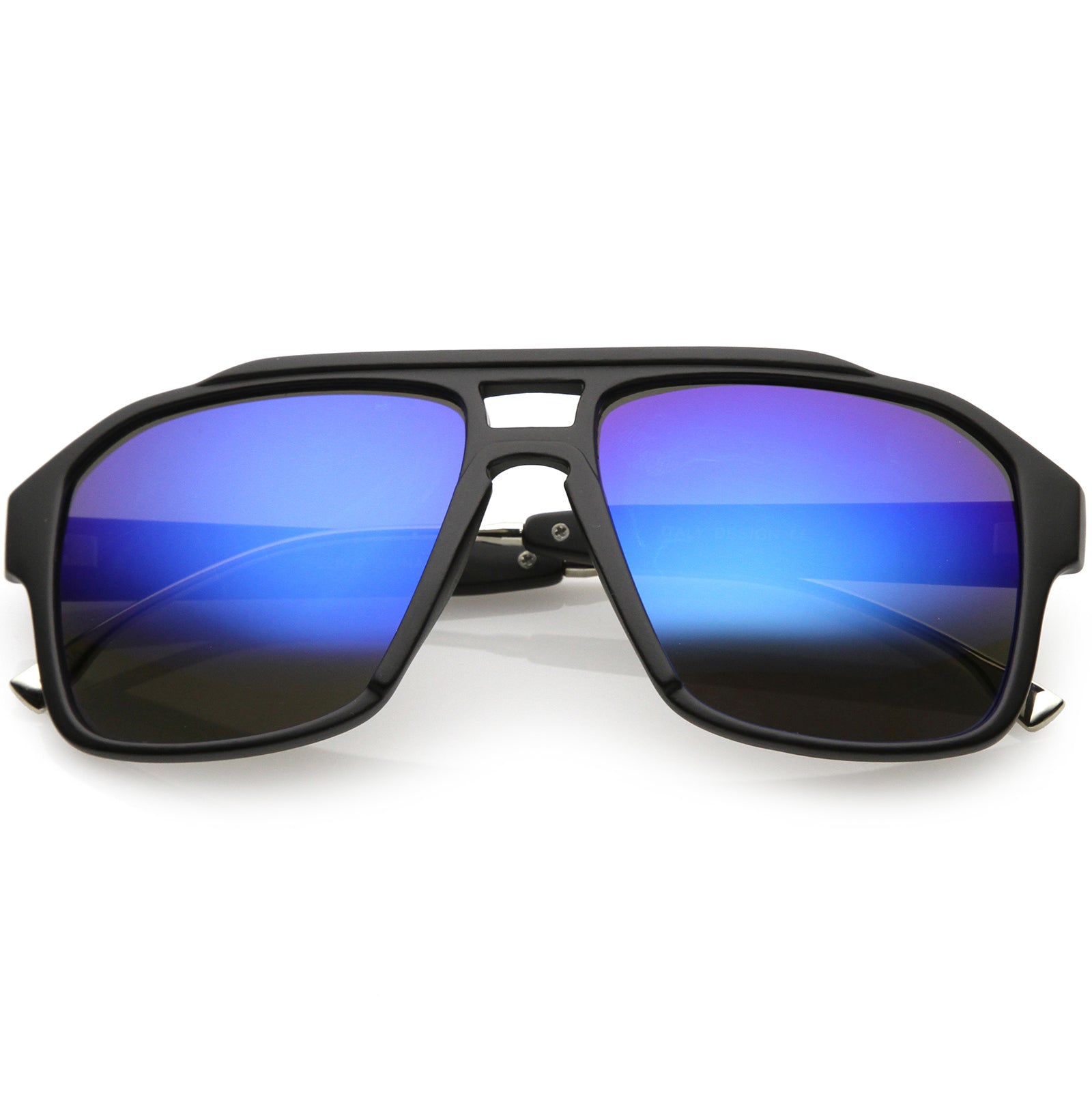 Matte Black / Blue Mirror