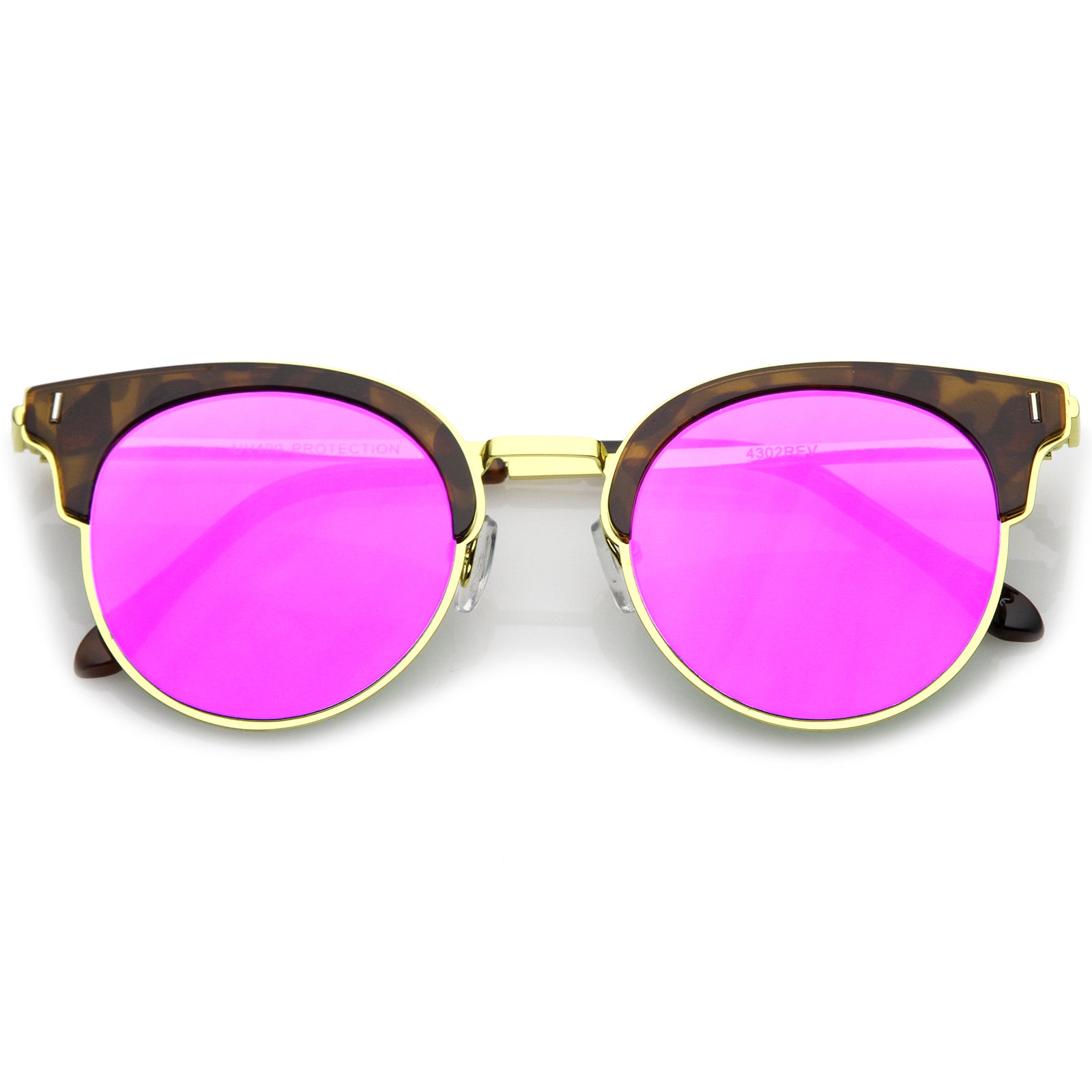 Tortoise-Gold / Magenta Mirror