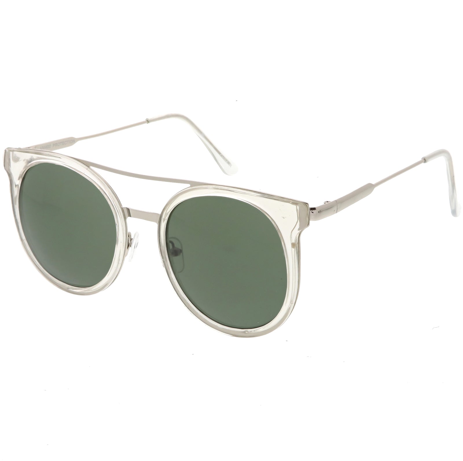 Clear Silver  / Green