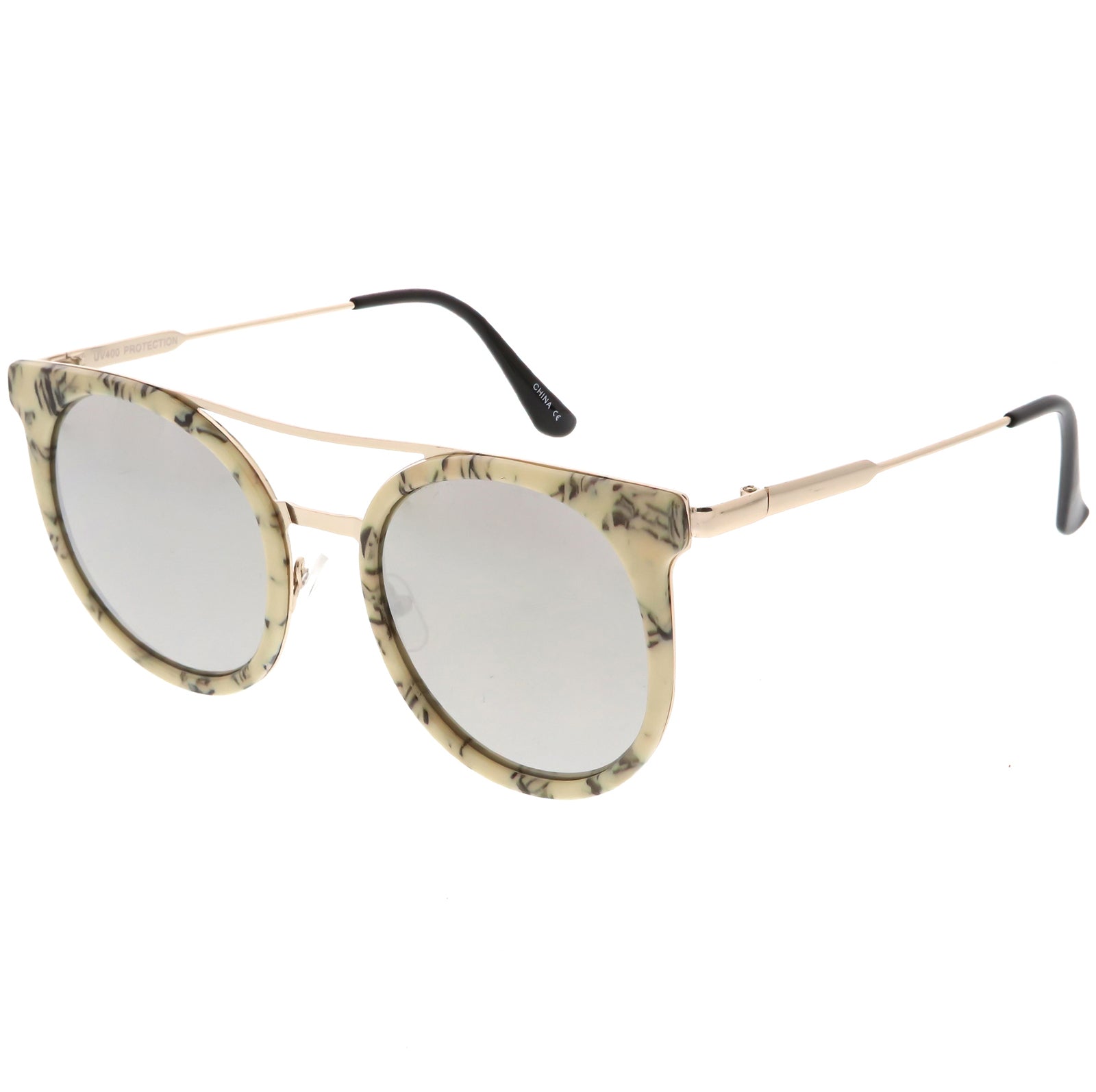 Beige Gold / Silver Mirror