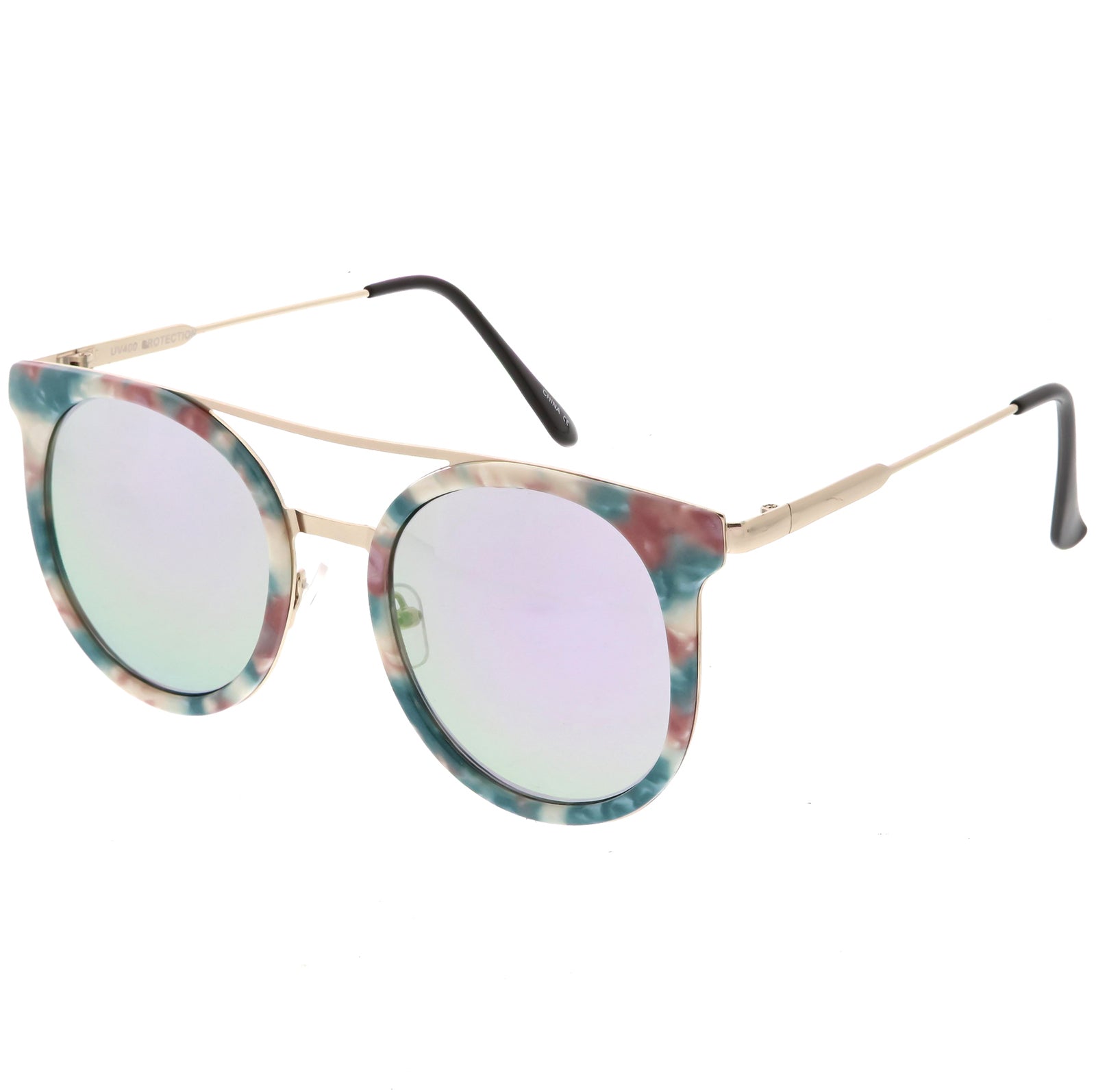 Blue Pink Gold / Purple Mirror