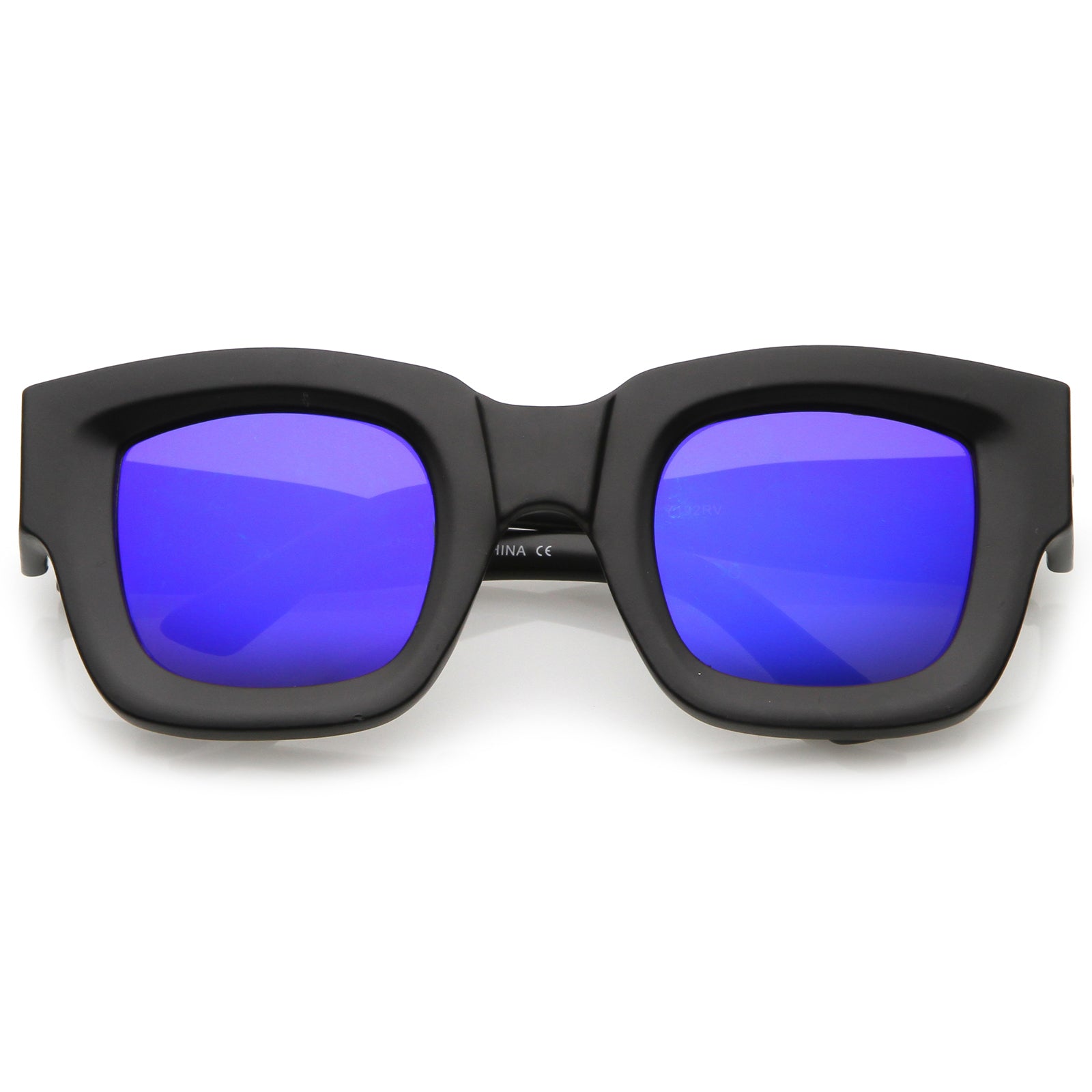 Matte Black / Blue Mirror
