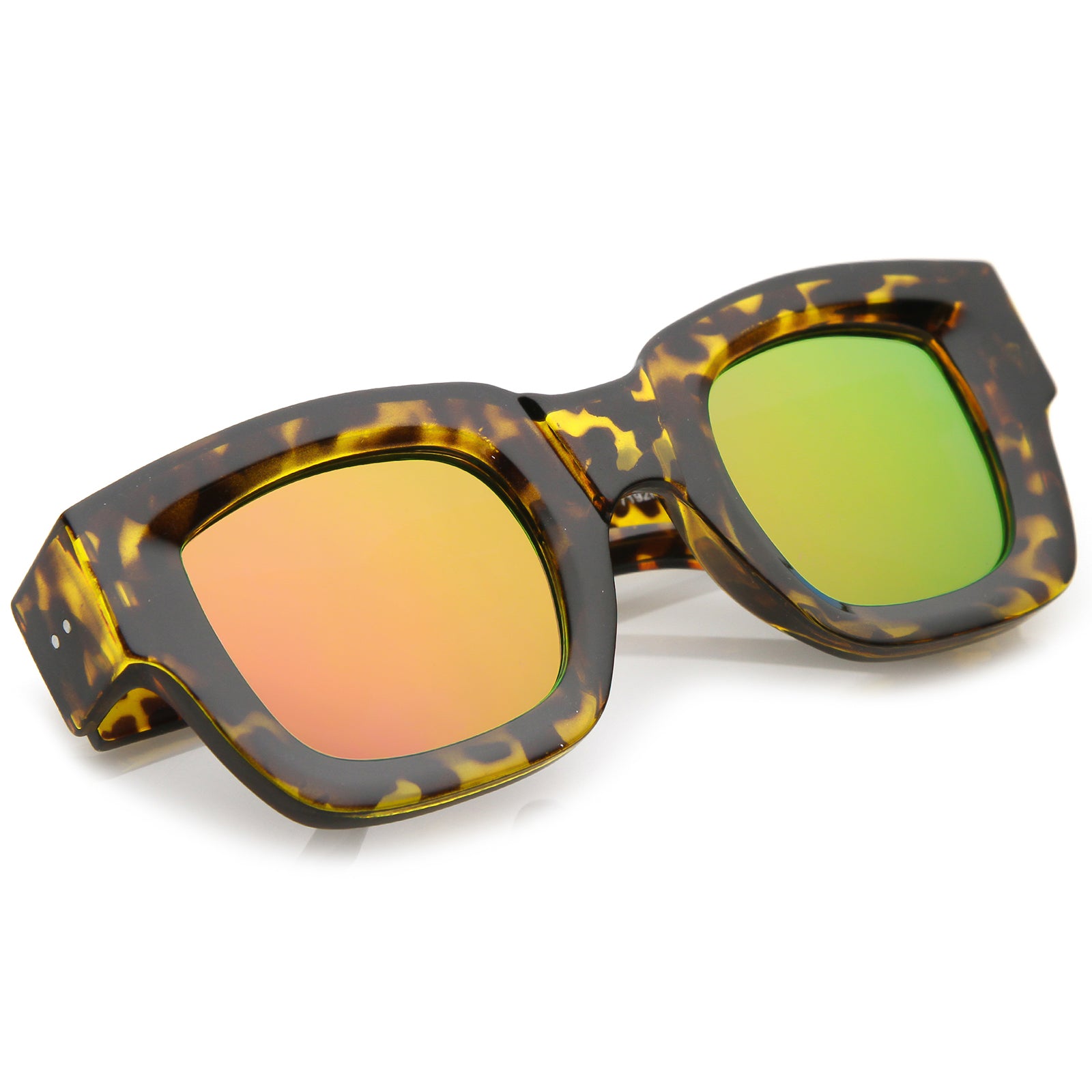 Brown Tortoise / Pink-Yellow Mirror