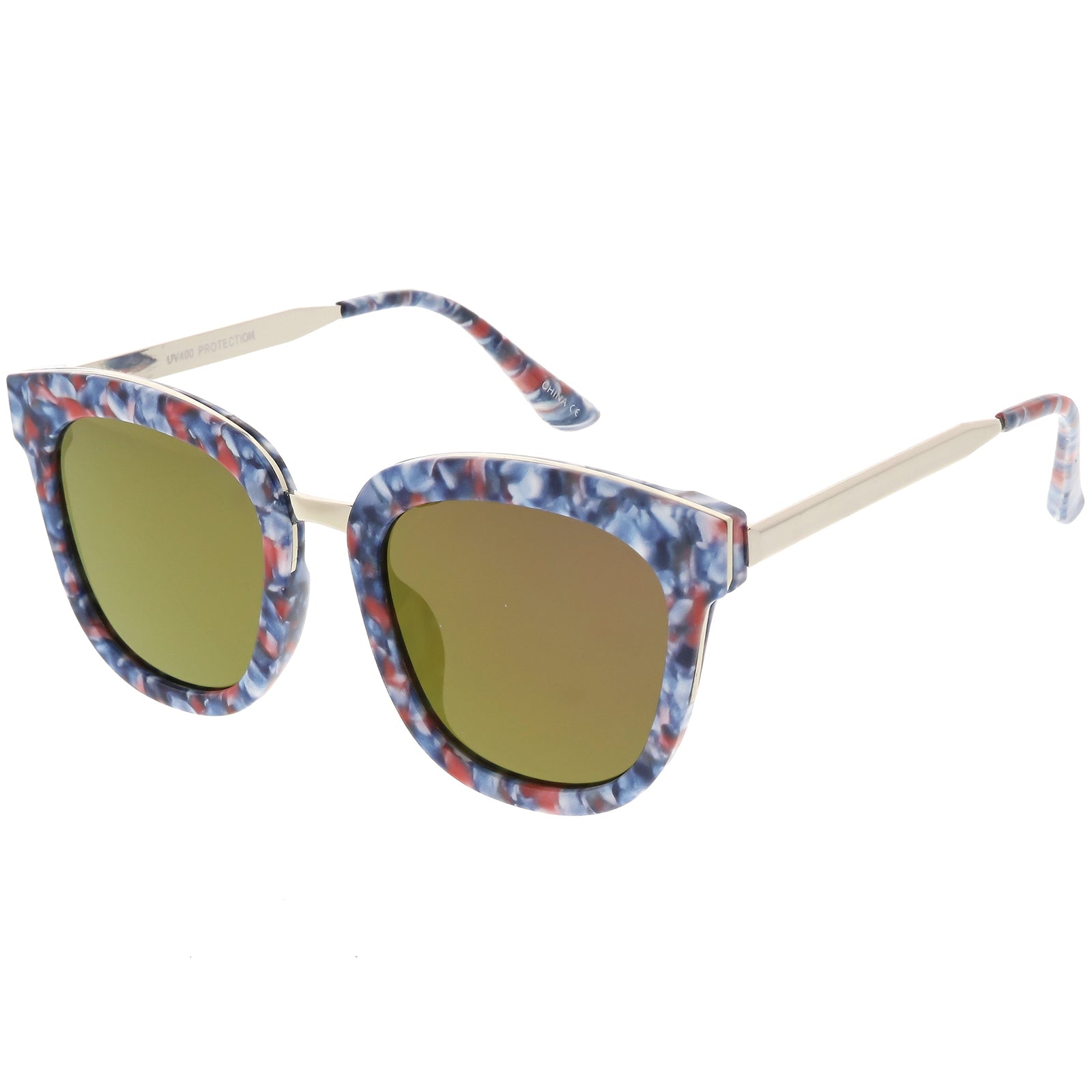 Blue Red Gold / Purple Mirror